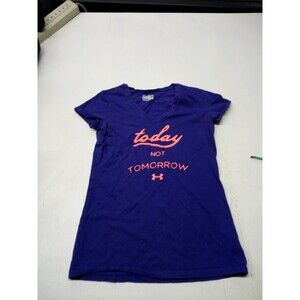 UNDER ARMOUR TECH Graphic Print Short Sleeve t-Shirt Women's Sz Small Petite